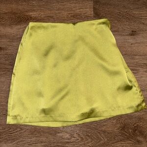 Abercrombie Green Satin Skort